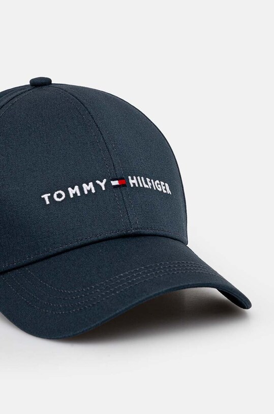 Tommy Hilfiger czapka z daszkiem bawełniana AM0AM12532 niebieski AW24