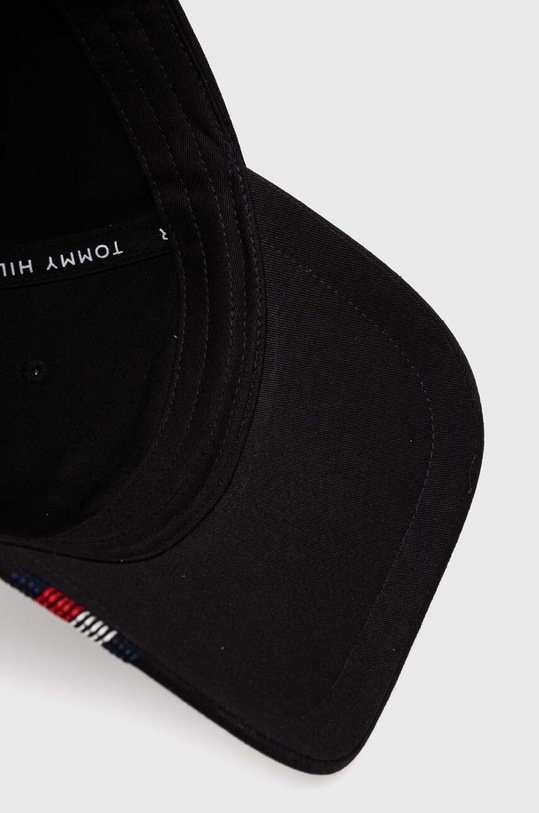 Tommy Hilfiger czapka z daszkiem bawełniana czarny AM0AM12532
