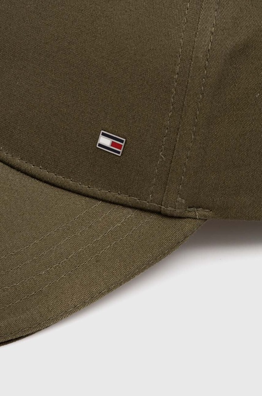 Tommy Hilfiger czapka z daszkiem bawełniana AM0AM12534 zielony AW24