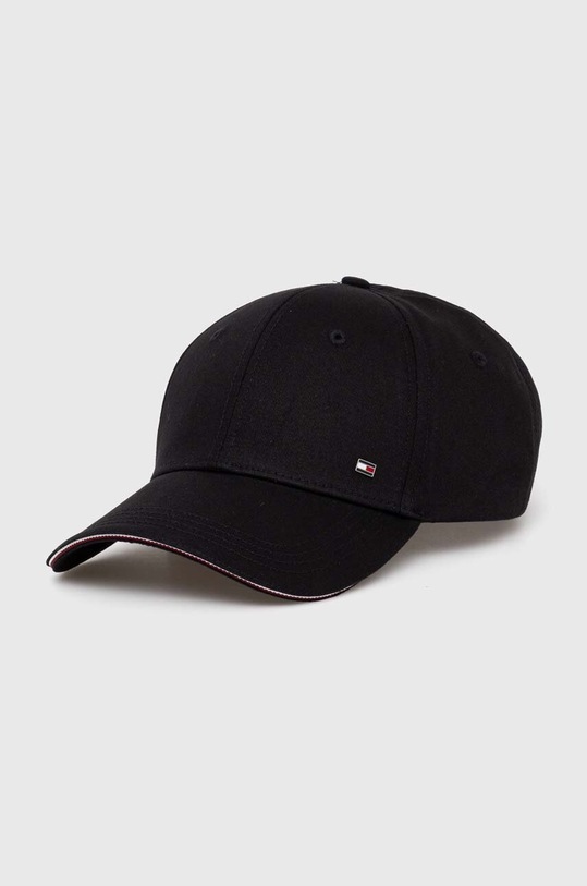 Tommy Hilfiger czapka z daszkiem bawełniana bawełna czarny AM0AM12534