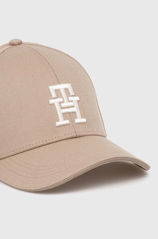 Bavlněná baseballová čepice Tommy Hilfiger AM0AM12541 béžová AW24