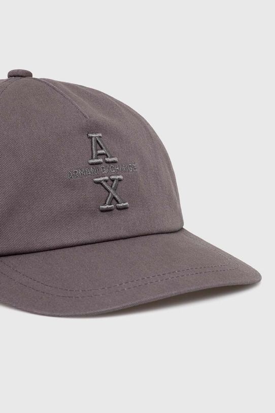 Armani Exchange czapka z daszkiem bawełniana 954220.4F101 szary AW24