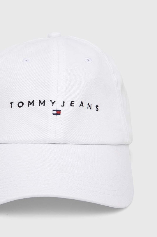 Bavlněná baseballová čepice Tommy Jeans AM0AM12894 bílá AW24