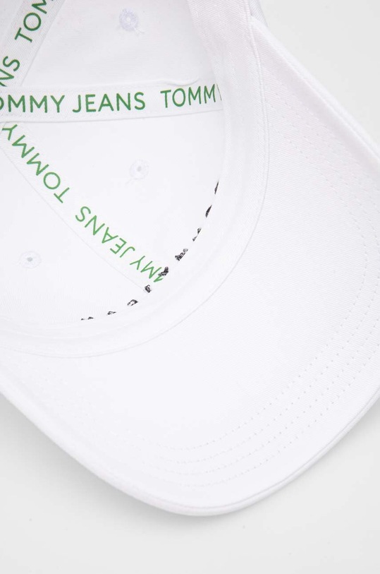 Bavlněná baseballová čepice Tommy Jeans bílá AM0AM12894