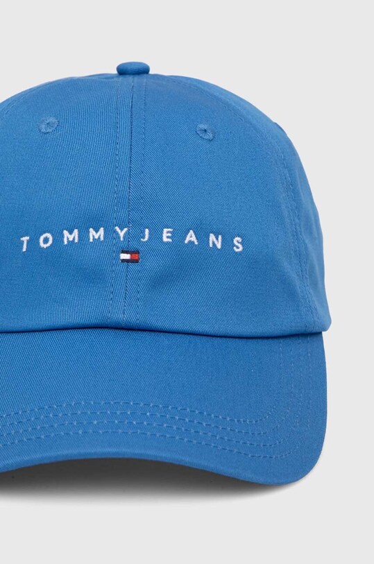 Tommy Jeans czapka z daszkiem bawełniana AM0AM12894 niebieski AW24