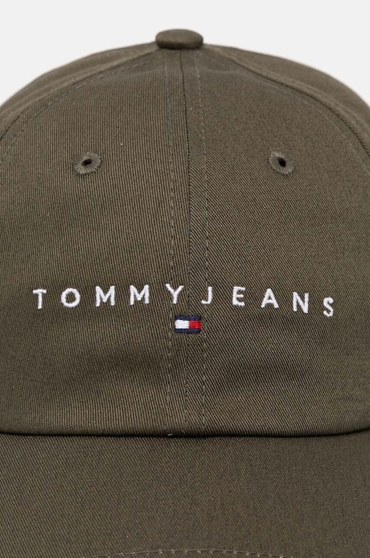 Tommy Jeans czapka z daszkiem bawełniana AM0AM12894 zielony AW24