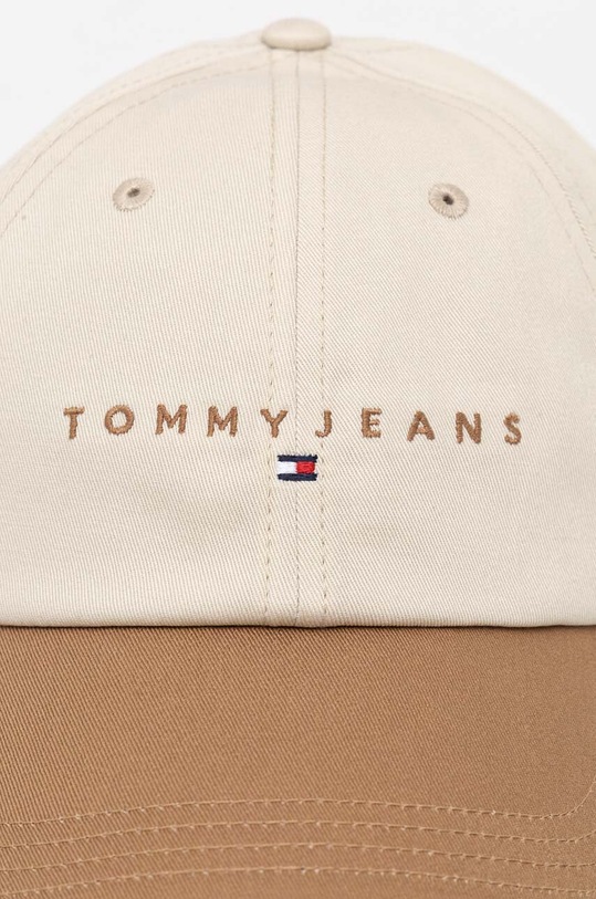 Tommy Jeans czapka z daszkiem bawełniana AM0AM12894 beżowy AW24