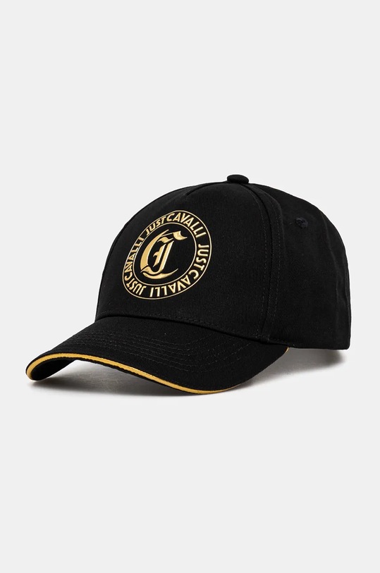 Just Cavalli șapcă de baseball din bumbac bumbac negru 77QAZK5A.ZG318