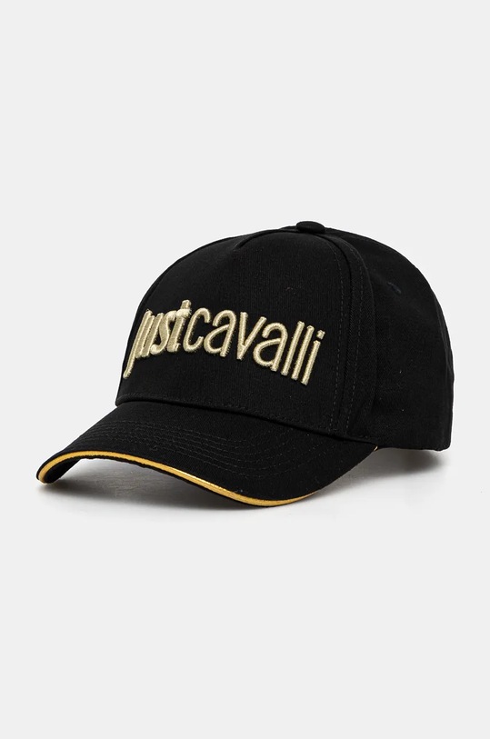 Just Cavalli șapcă de baseball din bumbac bumbac negru 77QAZK30.ZG192