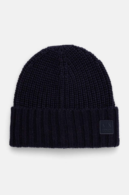 Armani Exchange czapka z domieszką wełny z domieszką wełny granatowy 954662.4F302