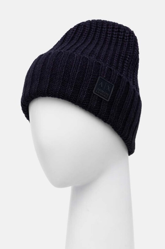 Шапка с примесью шерсти Armani Exchange 954662.4F302 тёмно-синий AW24