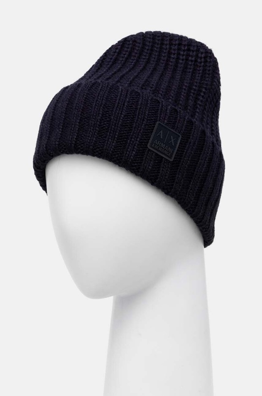 Armani Exchange czapka z domieszką wełny 954662.4F302 granatowy AW24