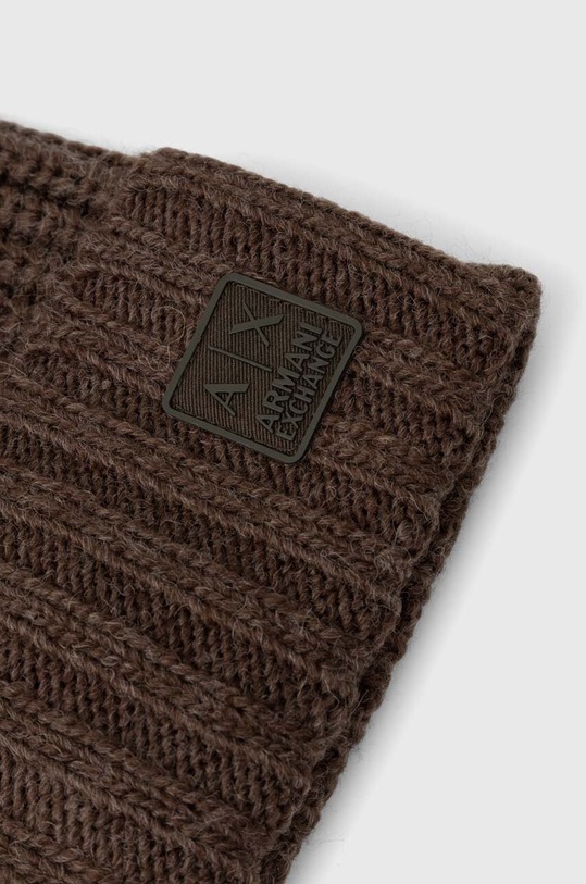 Armani Exchange czapka z domieszką wełny 954662.4F302 zielony AW24