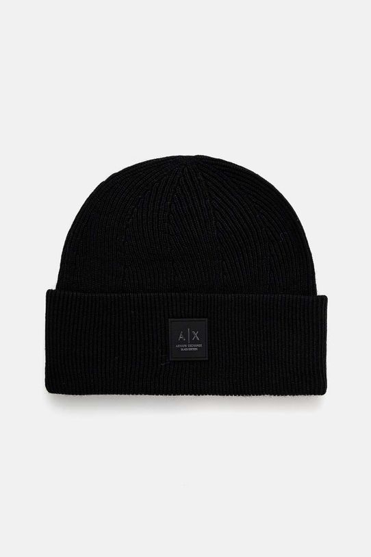 Armani Exchange czapka z domieszką wełny z domieszką wełny czarny XM000007.AF10135
