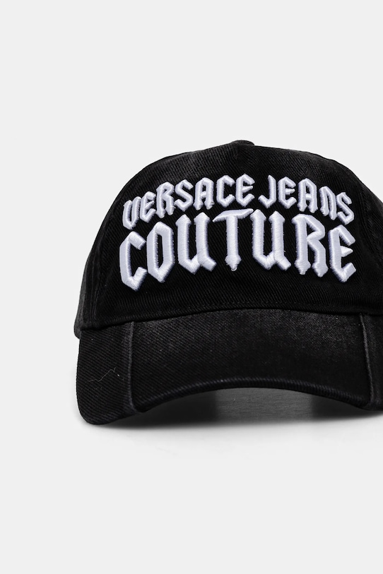 Versace Jeans Couture șapcă de baseball din denim 77GAZK56.ZG298 negru AW24