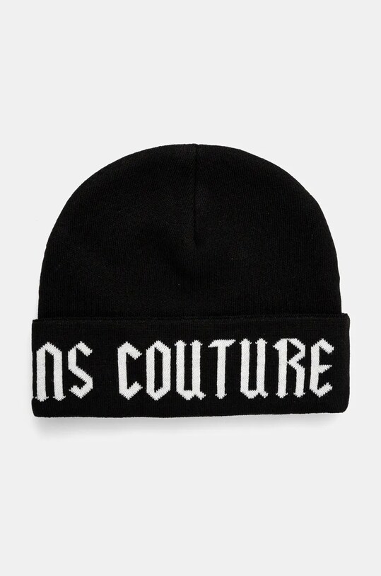 Čiapka Versace Jeans Couture stredne hrubá čierna 77GAZK53.ZG289