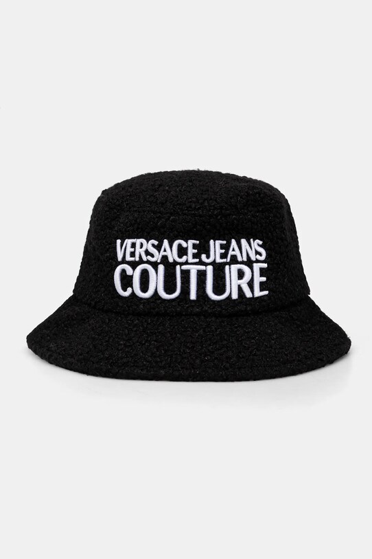 Капелюх з домішкою вовни Versace Jeans Couture аплікація чорний 77GAZK07.ZSB12
