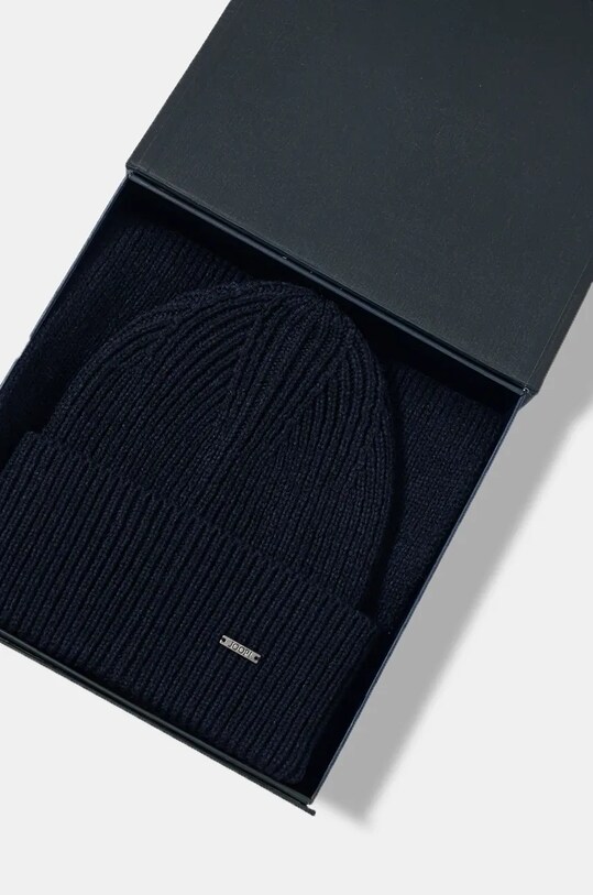 Vlnená čiapka a šál Joop! 30041067 tmavomodrá