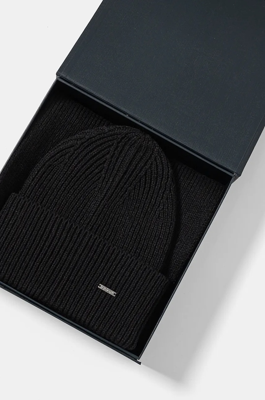 Vlněná čepice a šála Joop! 30041067 černá