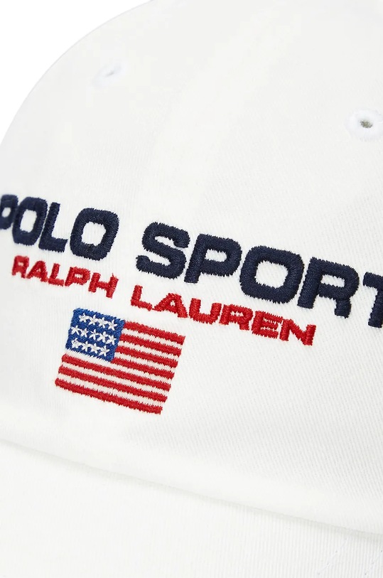Бавовняна бейсболка Polo Ralph Lauren білий 710881562