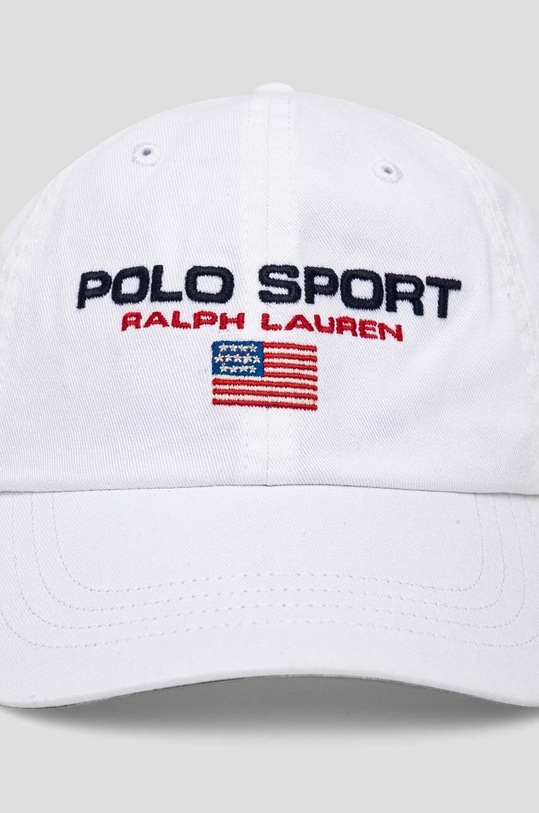 Бавовняна бейсболка Polo Ralph Lauren 710881562 білий AW24