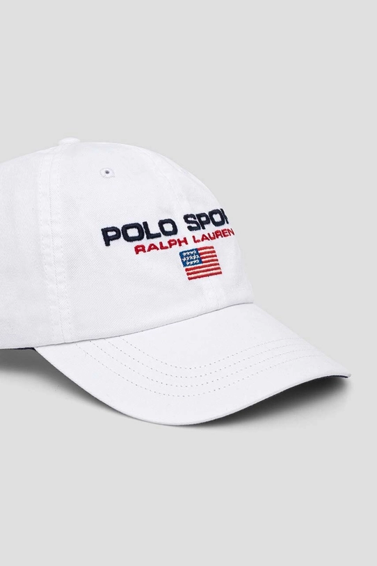 Αξεσουάρ Βαμβακερό καπέλο του μπέιζμπολ Polo Ralph Lauren 710881562 λευκό