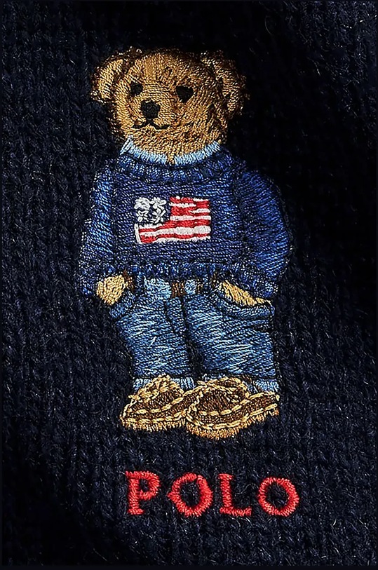 Polo Ralph Lauren czapka i szalik z domieszką wełny 449959532 niebieski AW24