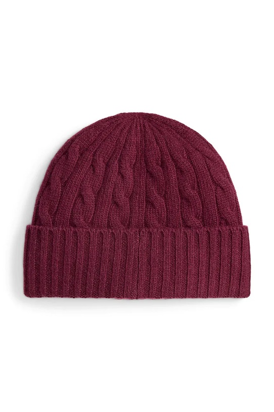 Polo Ralph Lauren czapka wełniana 449959346 bordowy AW25