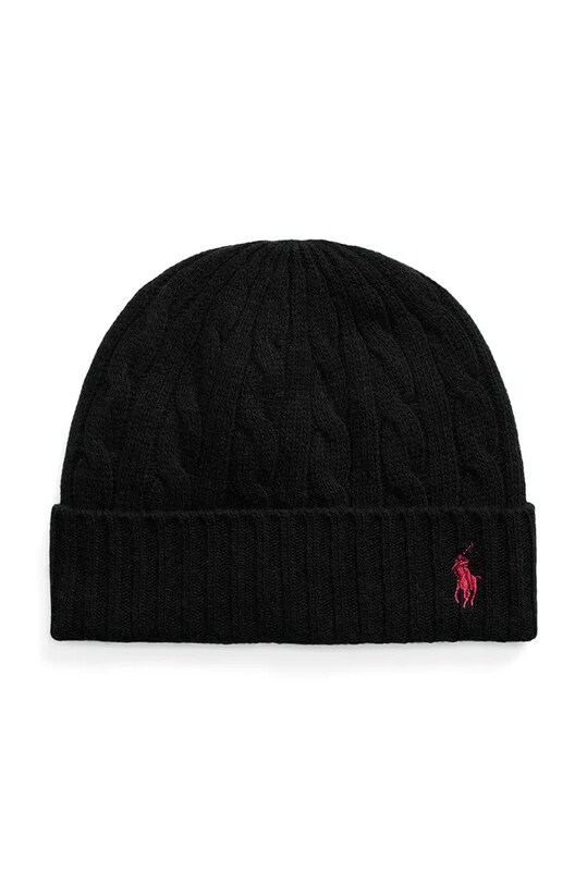 Polo Ralph Lauren wool beanie plain black 449959346