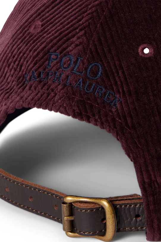 Akcesoria Polo Ralph Lauren czapka z daszkiem bawełniana 710847175 bordowy