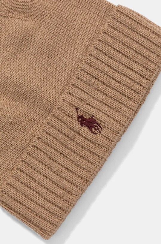 Шерстяная шапка и шарф Polo Ralph Lauren коричневый 710951146