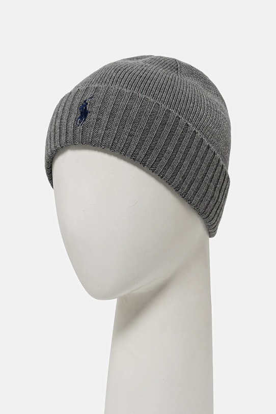 Polo Ralph Lauren czapka i szalik wełniany 710951146 szary AW25