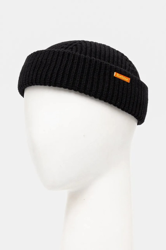 Σκουφί από μείγμα μαλλιού Barbour MHA0879 μαύρο AW24