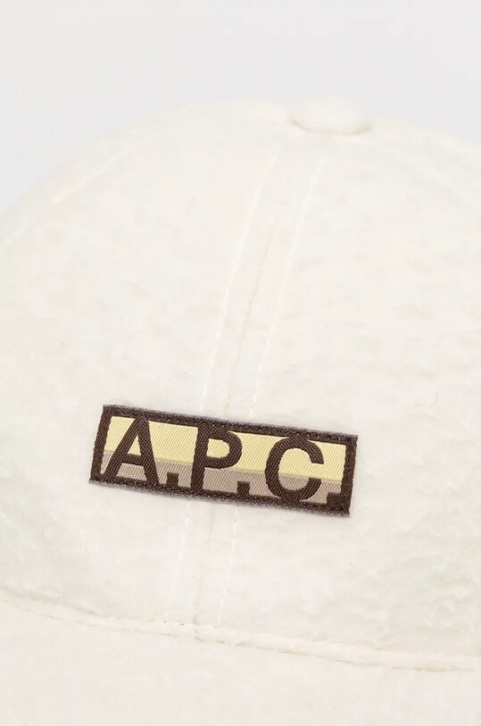 Кепка з домішкою вовни A.P.C. casquette charlie polaire білий PSAKA.M24146