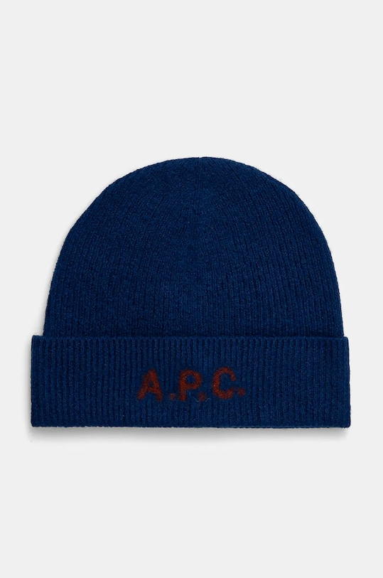 A.P.C. berretto in lana bonnet harry lana blu navy WVBDK.M25085