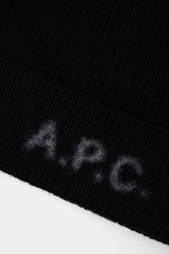 Akcesoria A.P.C. czapka wełniana bonnet harry WVBDK.M25085 czarny