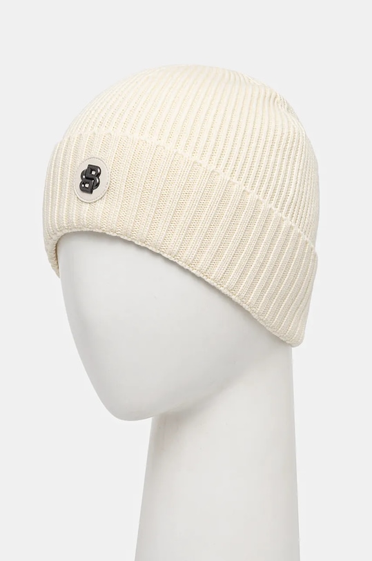 Вълнена шапка BOSS 50512955 бежов AW24