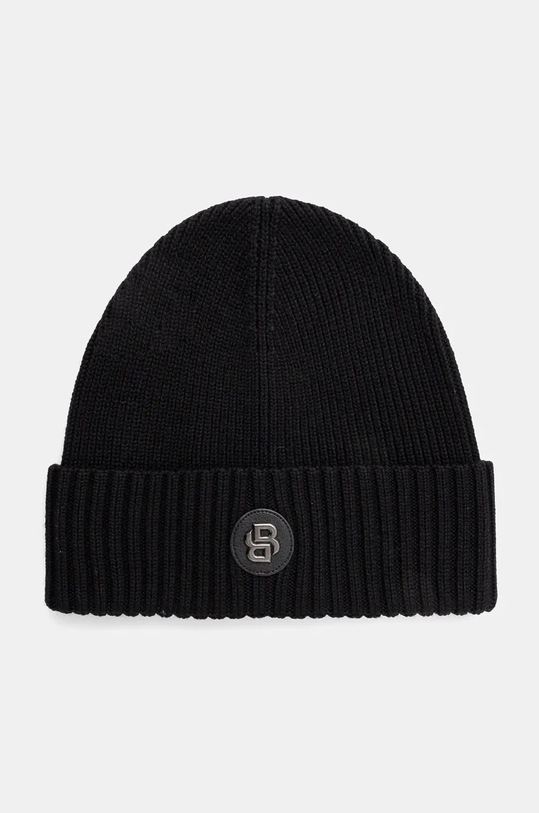 Vlněná čepice BOSS vlna černá 50512955