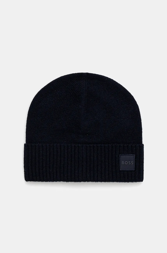 Boss Orange caciula de lana uni bleumarin 50522447