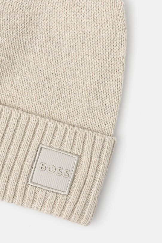 Вовняна шапка Boss Orange 50522447 бежевий AW24