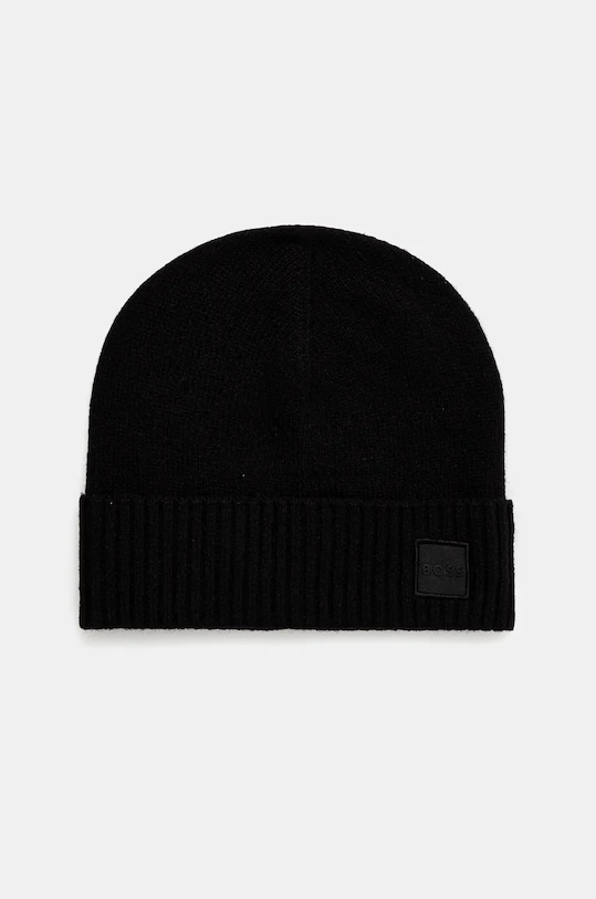 Boss Orange caciula de lana uni negru 50522447