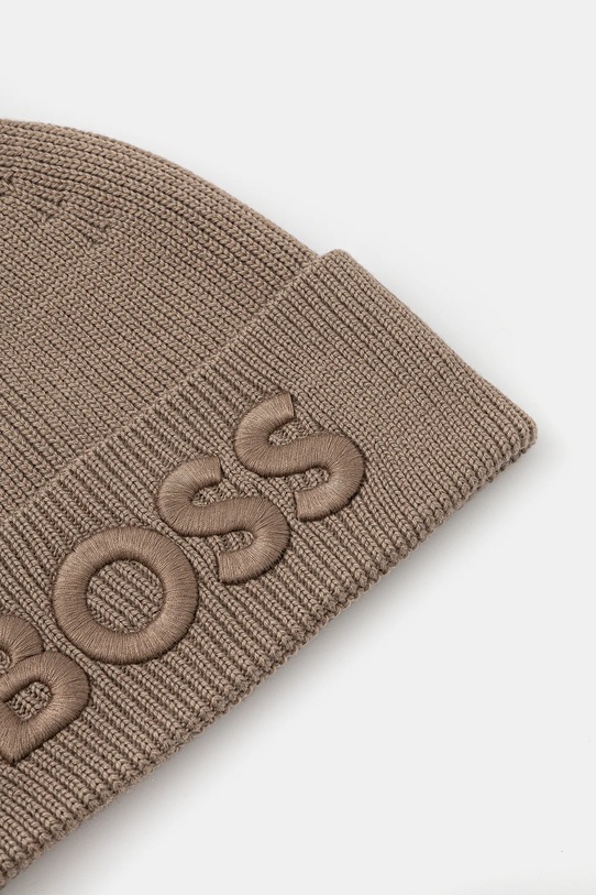 Vunena kapa BOSS Orange Afox_R 50522449 smeđa AW25