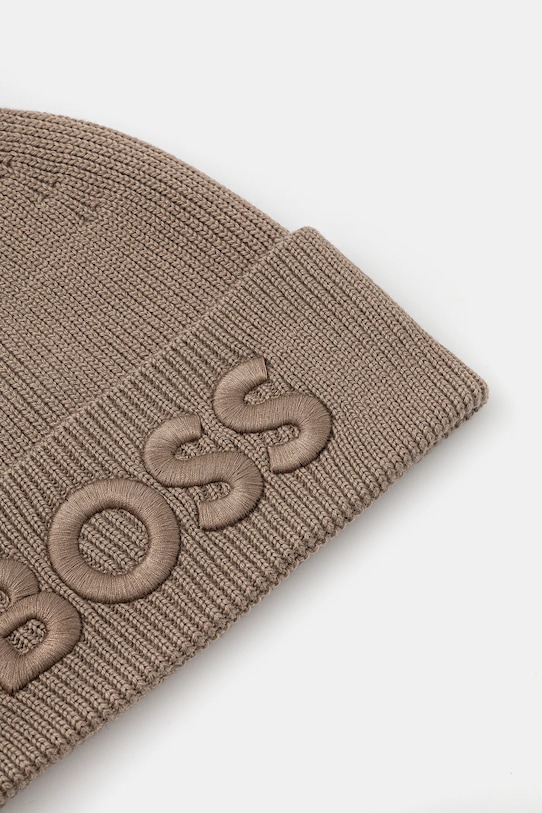 Vunena kapa BOSS Orange Afox_R 50522449 smeđa AW25