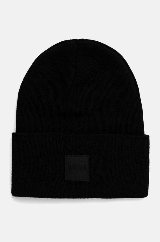 Boss Orange caciula din bumbac imprimeu negru 50529442