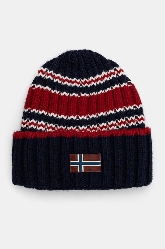 Napapijri caciula din amestec de lana F-Areuse cu modele bleumarin NP0A4IJE1761