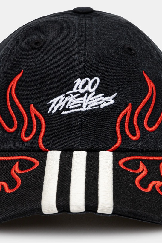 Памучна шапка с козирка adidas Originals 100T Cap JE0319.M черен AW24