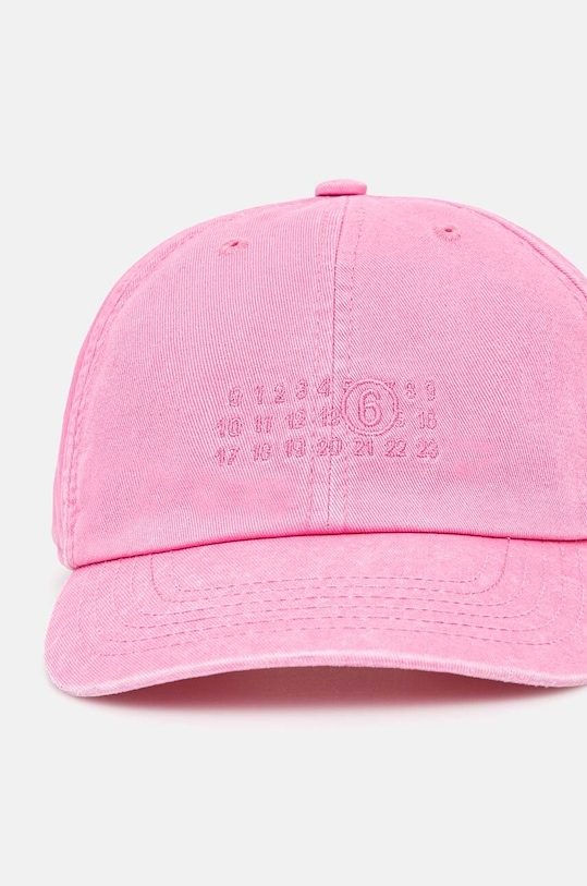 MM6 Maison Margiela cotton baseball cap SH0TC0003.M35190 pink AW24