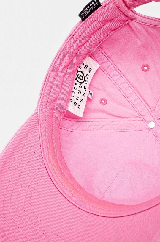 MM6 Maison Margiela cotton baseball cap pink SH0TC0003.M35190
