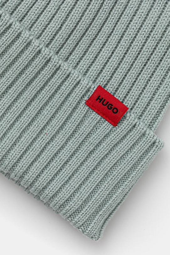 Akcesoria HUGO czapka wełniana 50524570 zielony