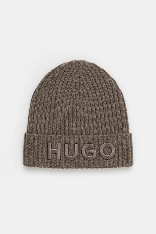 Вовняна шапка HUGO тонкий зелений 50527804